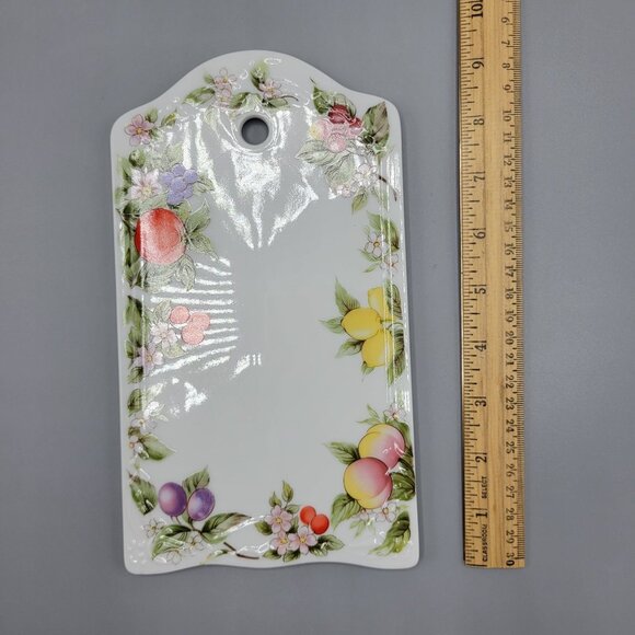 Andrea By Sadek Ceramic Floral Fruit Design Cutting Board Wall Hanging Home Deco - Picture 10 of 10